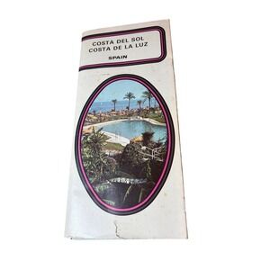 Vintage 1973 Spain Travel Brochure Costa del Sol Costa de la Luz Tourism